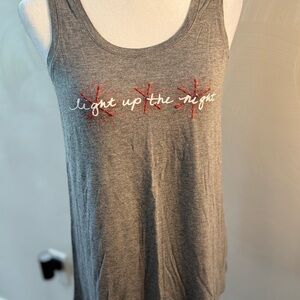 Cupid brand Light Up the Night Women's Gray Tank Top size medium